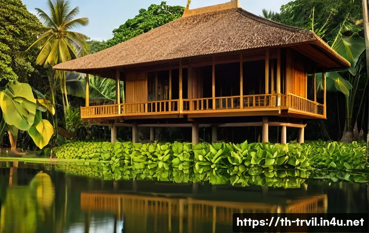 전통주택의 내구성 - **Prompt 1: A Grand Thai Teak House on Stilts by the River**
    "A majestic traditional Thai house,...